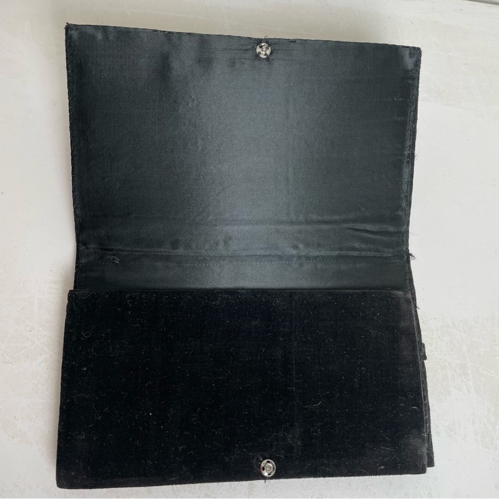 Vintage Mid-Century Modern Zadozi Embroidered Velvet Peacock Clutch Made India - Picture 11 of 17